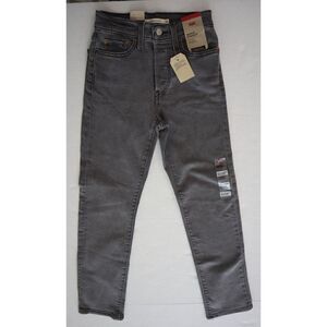 Levi's Women's Sz 00 Short / W24 L28 Gray Wedgie Straight Denim Jeans $70